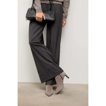 Dámské kozačky Semišové boty Answear.LAB šedá barva, na podpatku K.145004 90X, EUR 38