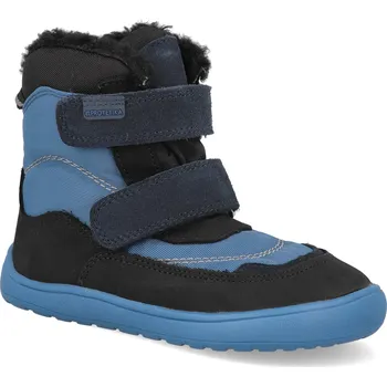 Dívčí zimní obuv Barefoot dětské zimní boty Protetika - Nut blue modré Velikost: 30