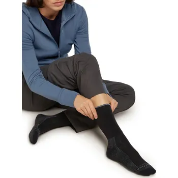 Dámské ponožky Dámské merino turistické ponožky ICEBREAKER Wmns Hike Medium Crew, Black/Alloy/Obsidian velikost: 35-37 (S)