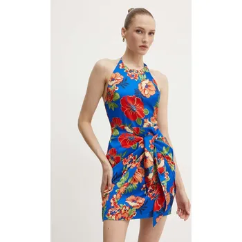 Dámské šaty Šaty Guess midi W3YK52.WF1T2 modrá 55A, vel. L