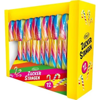 Cukrovinka Candy Canes Rainbow vánoční lízátka 144 g