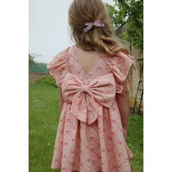 Dívčí oblečení Dívčí šaty Konges Sløjd AVA BOW DRESS GOTS KS102444 růžová 39X, vel. 92