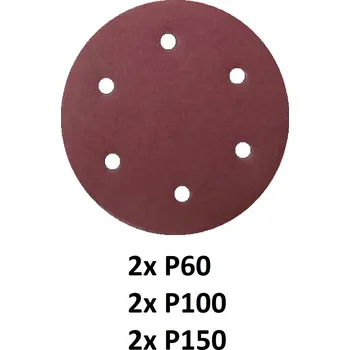Brusný papír Sada brusných papírů - 2xP60, 2xP100, 2xP150 pro AE3S80 ASIST AE3A044 ASIST