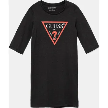 Dámské šaty Dětské bavlněné šaty Guess J93K51.KAUD0 černá 99X, vel. 116-122