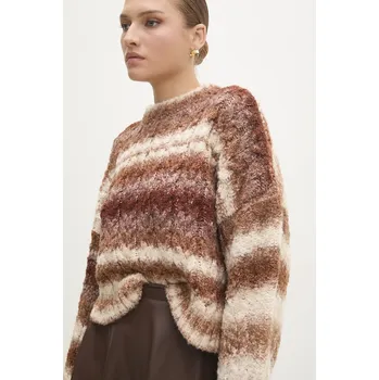 Dámský svetr Svetr z vlněné směsi Answear.LAB 3675.tms hnědá 88X, vel. S/M