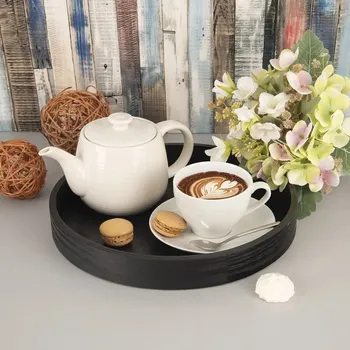 ORION DŘEVĚNÝ SERVÍROVACÍ TÁC - ČERNÝ průměr 30 cm