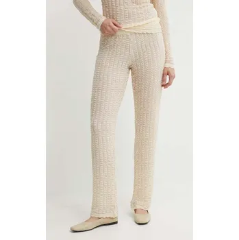 Dámské kalhoty Kalhoty Résumé AnaRS Pant dámské, béžová barva, jednoduché, high waist, 20571124 01X, vel. XS