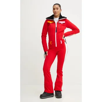 Dámský overall Lyžařský oblek Rossignol Sublime x JCC červená barva, RLNWJ29 33X, vel. L