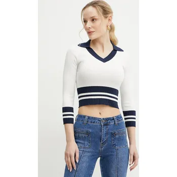 Dámský svetr Svetr Guess SYDNEY dámský, béžová barva, lehký, W5GR46 Z3L10 W5GR46.Z3L10 01X, vel. M