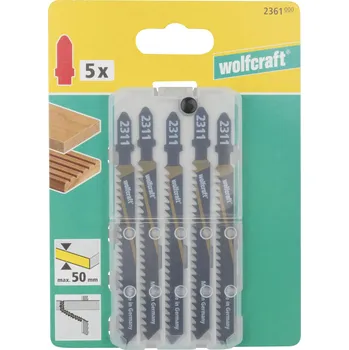 stojan na pilu Pilové plátky HCS, T-stopka, dřevo, rychlý hrubý řez, 5ks, 50 mm 2361000