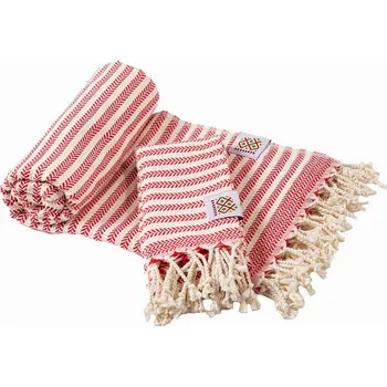 Ručník Balkanova Bavlněná osuška a ručník Portokala IV - červená sada 180 x 100 cm