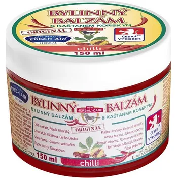 Masážní přípravek Bylinný balzám s kaštanem koňským 150 ml s chilli