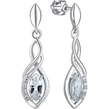 Náušnice Soliter Stříbrné visací náušnice s krystaly 436 001 00573 04 + 2 měsíce na vrácení zboží