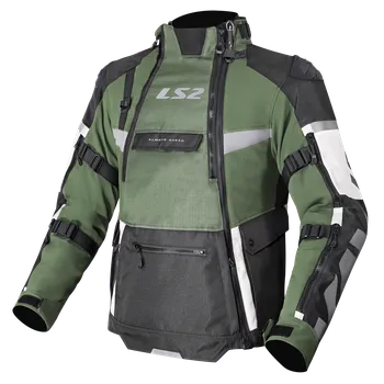 Moto bunda LS2 X-MASTER MAN JACKET BLACK GREEN GREY XXL