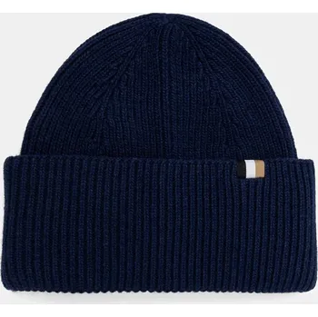 Čepice Čepice z vlněné směsi BOSS Laura_hat modrá barva, 50497808 55X, vel. ONE SIZE