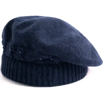 Kšiltovka Teplý angorský baret - tmavomodrý