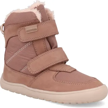 Dívčí zimní obuv Barefoot dětské zimní boty Protetika - Lora old pink růžové Velikost: 24