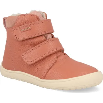 Dívčí zimní obuv Barefoot dětské zimní boty Protetika - Beka koral oranžové Velikost: 28