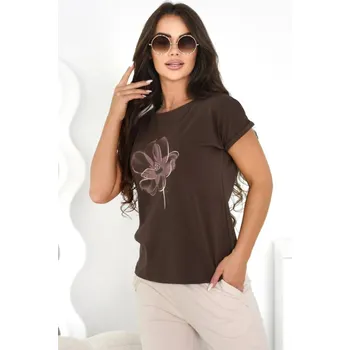 Dámská halenka OFF PINK tričko Arin - smetanová, 36 (Dámské bavlněné tričko)