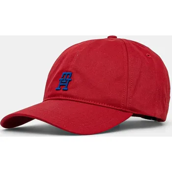 Čepice Bavlněná baseballová čepice Tommy Hilfiger AM0AM13542 červená 33X, vel. ONE SIZE