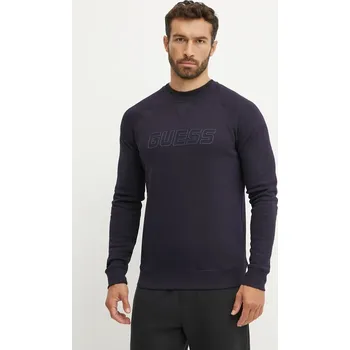 Pánská mikina Mikina Guess pánská, tmavomodrá barva, s aplikací, Z4YQ16 K9V31 Z4YQ16.K9V31 59X, vel. XXL