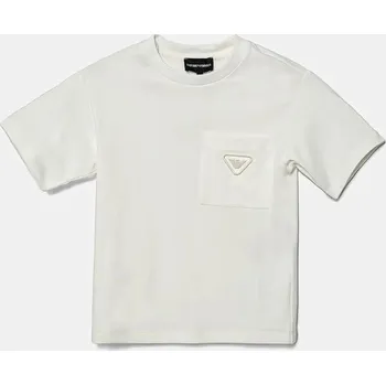 Dětské tričko Emporio Armani bílá barva, s aplikací, EB000230 AF13450 EB000230.AF13450 00X, vel. 164