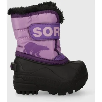 Dívčí obuv Dětské sněhule Sorel Toddler Snow Commander fialová barva 1869562 45A, EUR 22