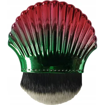 Přípravek na tvář Štětec na líčení konturování makeup mušle červený zelený VERA-16-GR