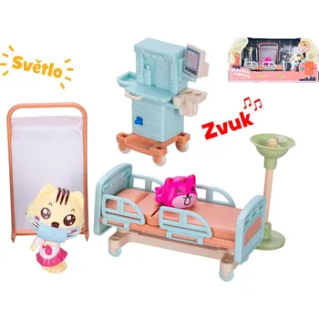 Mikro Trading Sada zvířecí ordinace s doplňky na baterie se světlem a zvukem 6 ks