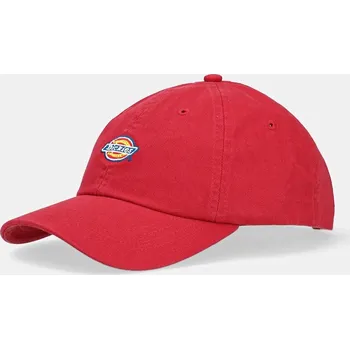 Čepice Bavlněná baseballová čepice Dickies červená barva, s aplikací, DK0A4TKV0ER1 33X, vel. ONE SIZE