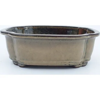 Květináč Miska 20 x 16 x 6,5 cm barva šedobéžová