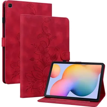 Pouzdro na tablet VSECHNONAMOBIL 123400 ART LILY Zaklápěcí pouzdro pro Samsung Galaxy Tab S6 Lite 2024 / S6 Lite 2022 / S6 Lite červené