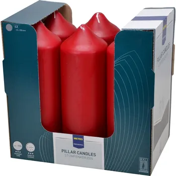 Svíčka Svíčka válcová 68x200mm, bordo 6 ks