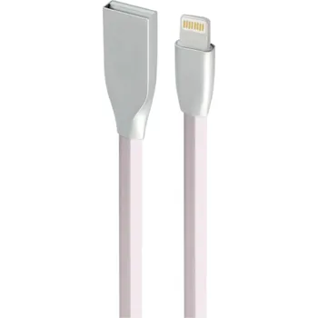 Datový kabel W-Star KBLTNWH1 - Kabel USB / Lightning, silikonový, 2,4A Premium, bílá 1m