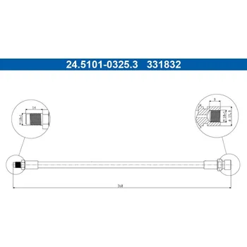 Brzdová hadice Brzdová hadice ATE 24.5101-0325.3