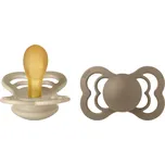 BIBS Supreme Natural Rubber Size 2: 6+ months dudlík Vanilla / Dark Oak 2 ks