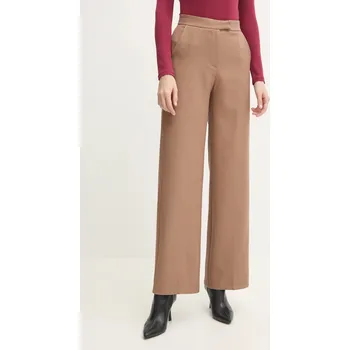 Dámské kalhoty Kalhoty s vlnou Answear.LAB béžová barva, high waist P968.hms 80X, vel. L