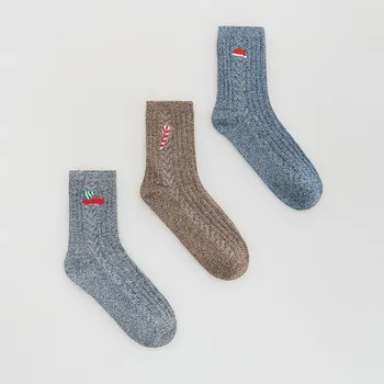 Chlapecké oblečení Reserved - Sada 3 párů vánočních ponožek - černý - 005HJ-99M - 005HJ-99M-K25