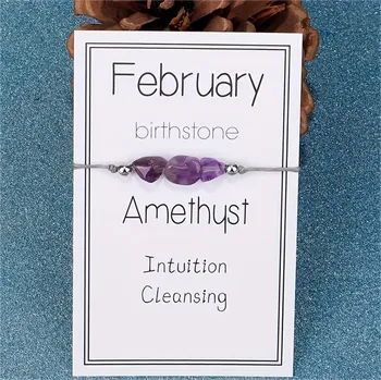 Náramek IZMAEL Náramek s měsíčním kamenem Únor/Ametyst KP38769