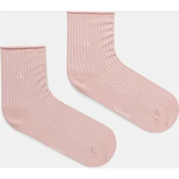 Dámské ponožky Ponožky Calvin Klein 2-pack dámské, růžová barva, 701229681 701229681.NOS 39X, vel. 35/38