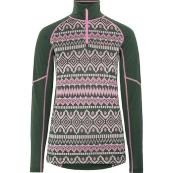 Dámské funkční tričko Kari Traa MALIA HZ - tmavě zelená XL