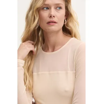 Pánské tričko Tričko s dlouhým rukávem Answear.LAB hs8581.fh béžová 01X, vel. M