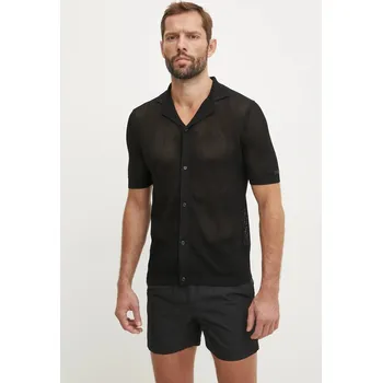 Pánská košile Košile Calvin Klein KM0KM01087 černá 99X, vel. XL