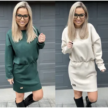 Dámské šaty Máslové šaty MICI Barva: Tmavě zelená