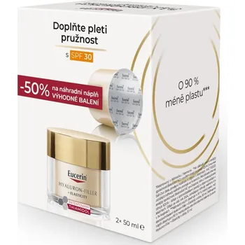 Pleťový krém Eucerin Hyaluron-Filler + Elasticity SPF30 denní krém a náhradní náplň 2x50 ml