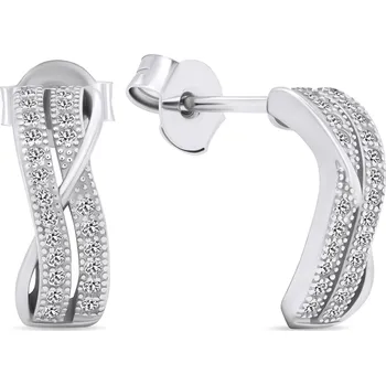 Náušnice Brilio Silver Krásné stříbrné náušnice se zirkony EA589W + 2 měsíce na vrácení zboží