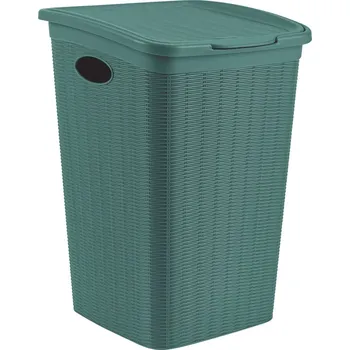 Koš na prádlo STEFANPLAST Koš na prádlo 50 l, 38×37×54,5 cm, zelenošedý STEFANPLAST