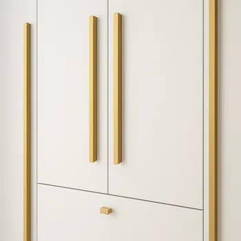 Nábytkové kování Rujzdesign Šatníková úchytka ELDORA 1090mm / Zlatá broušená 2 x 400 mm