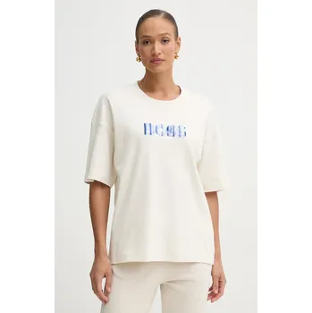 Bavlněné tričko BOSS 50532093 béžová 01B, vel. XS