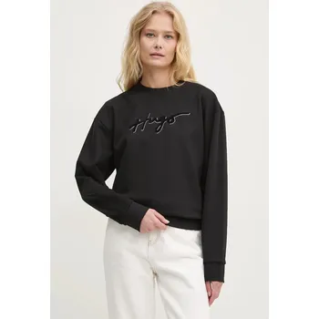 Dámská mikina Bavlněná mikina HUGO 50528579 černá 99X, vel. L